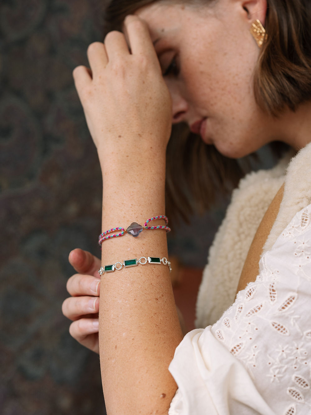 Bracelet Cordon Trèfle