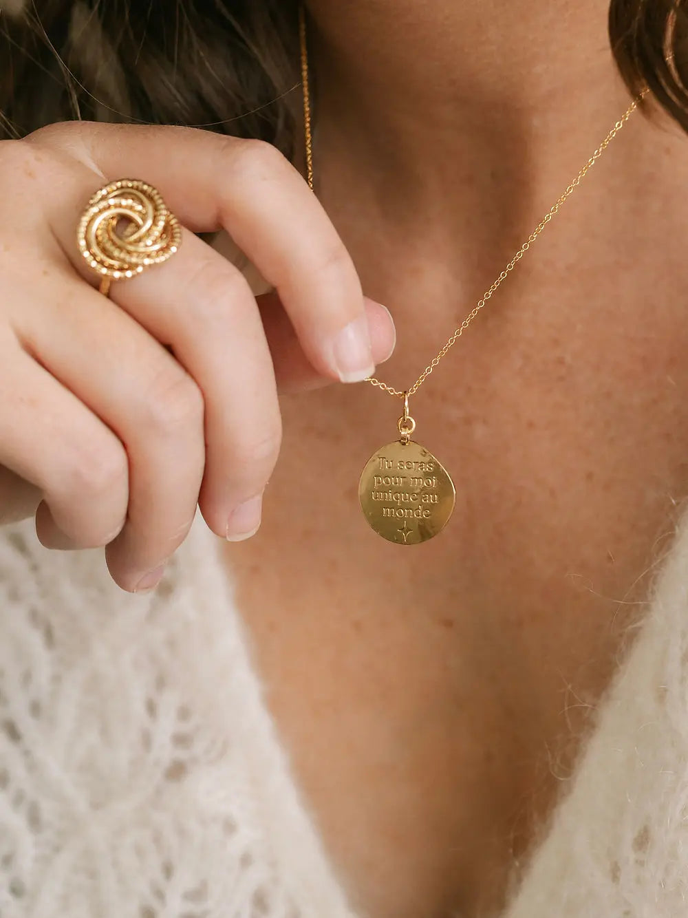 Pendentif "Unique au monde" Un de ces quatre