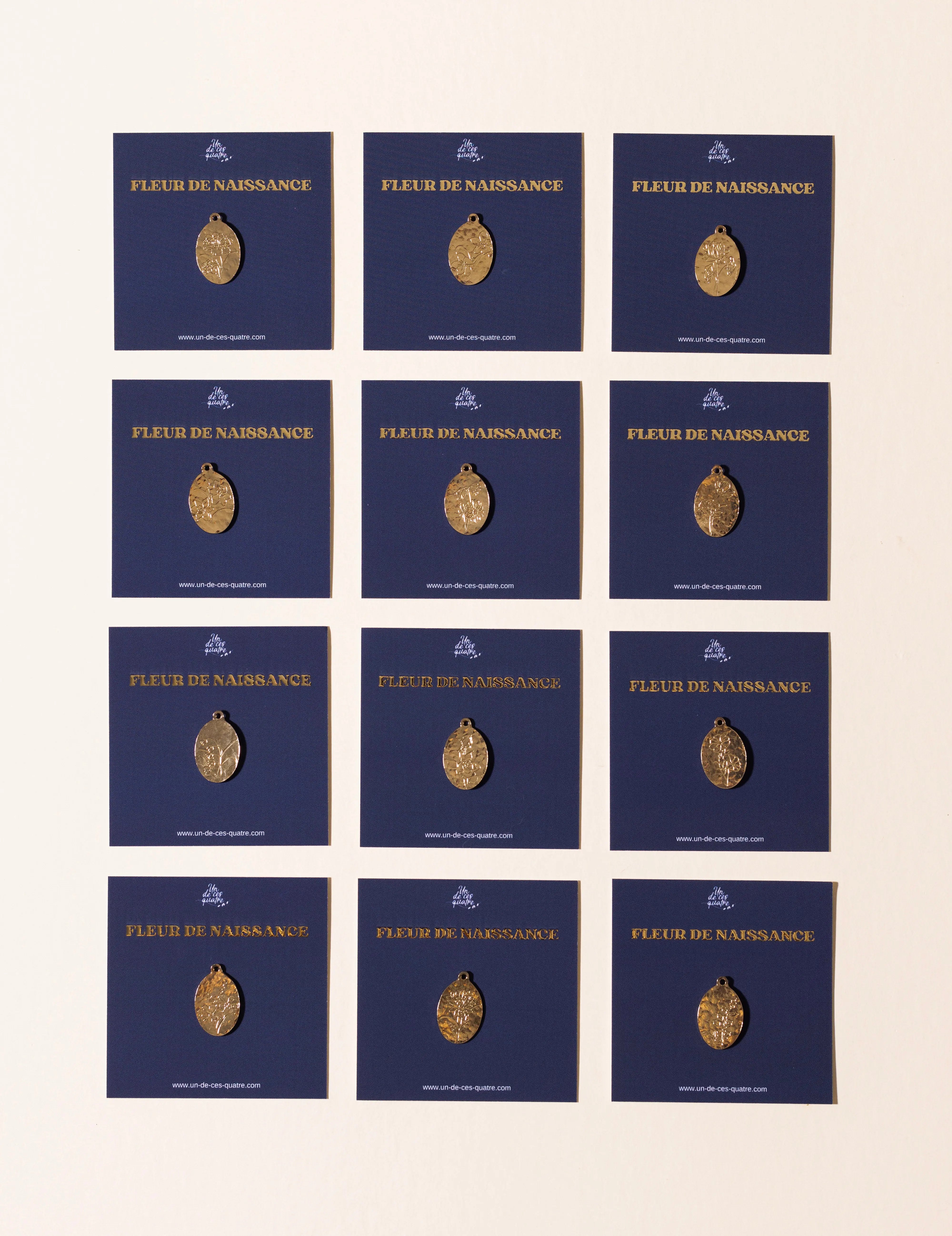 Pendentifs "Fleur de Naissance" Un de ces quatre