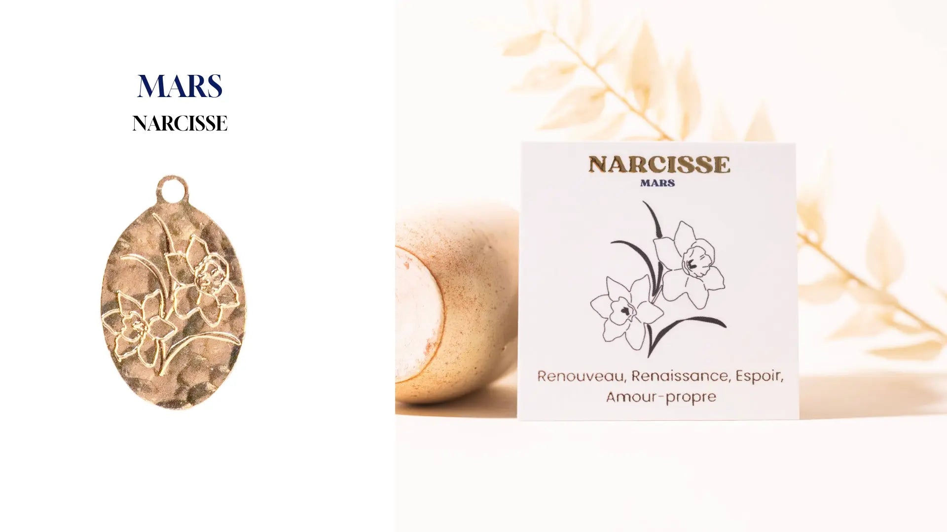Pendentifs "Fleur de Naissance" Un de ces quatre
