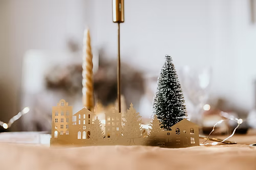 Village de Noël - plaque décorative UN DE CES QUATRE 