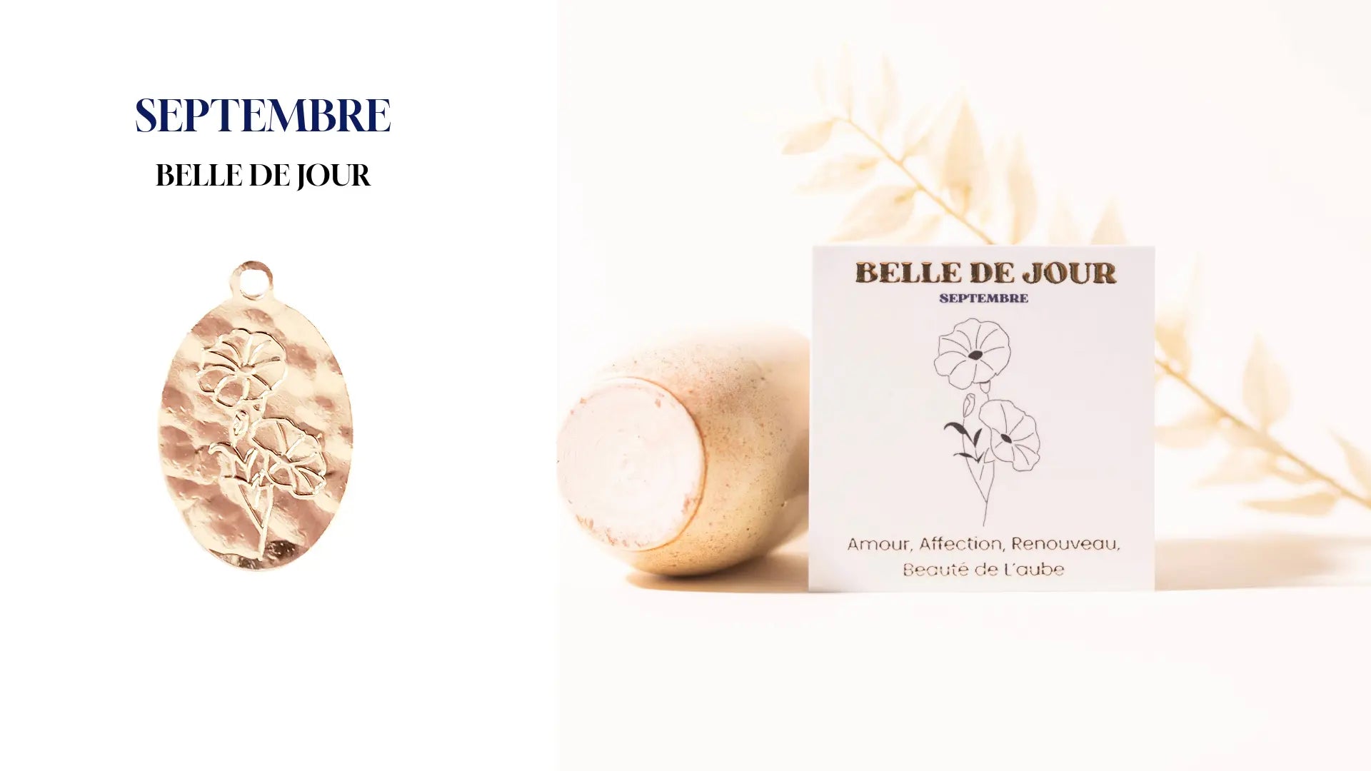 Pendentifs "Fleur de Naissance" Un de ces quatre 